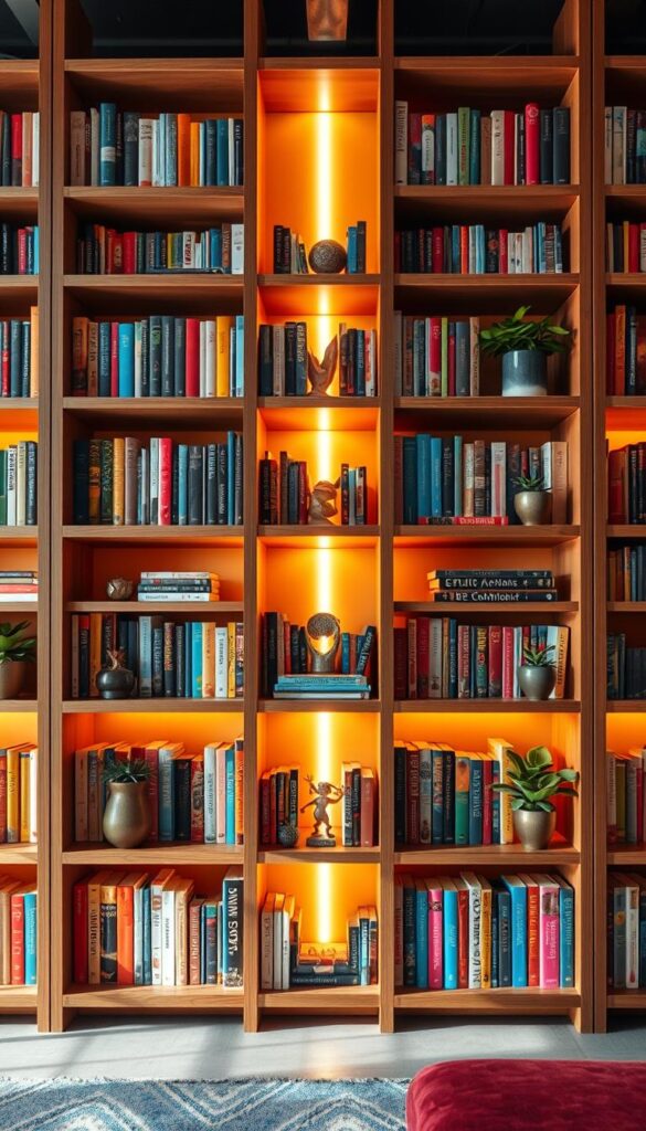 colorful bookshelf design